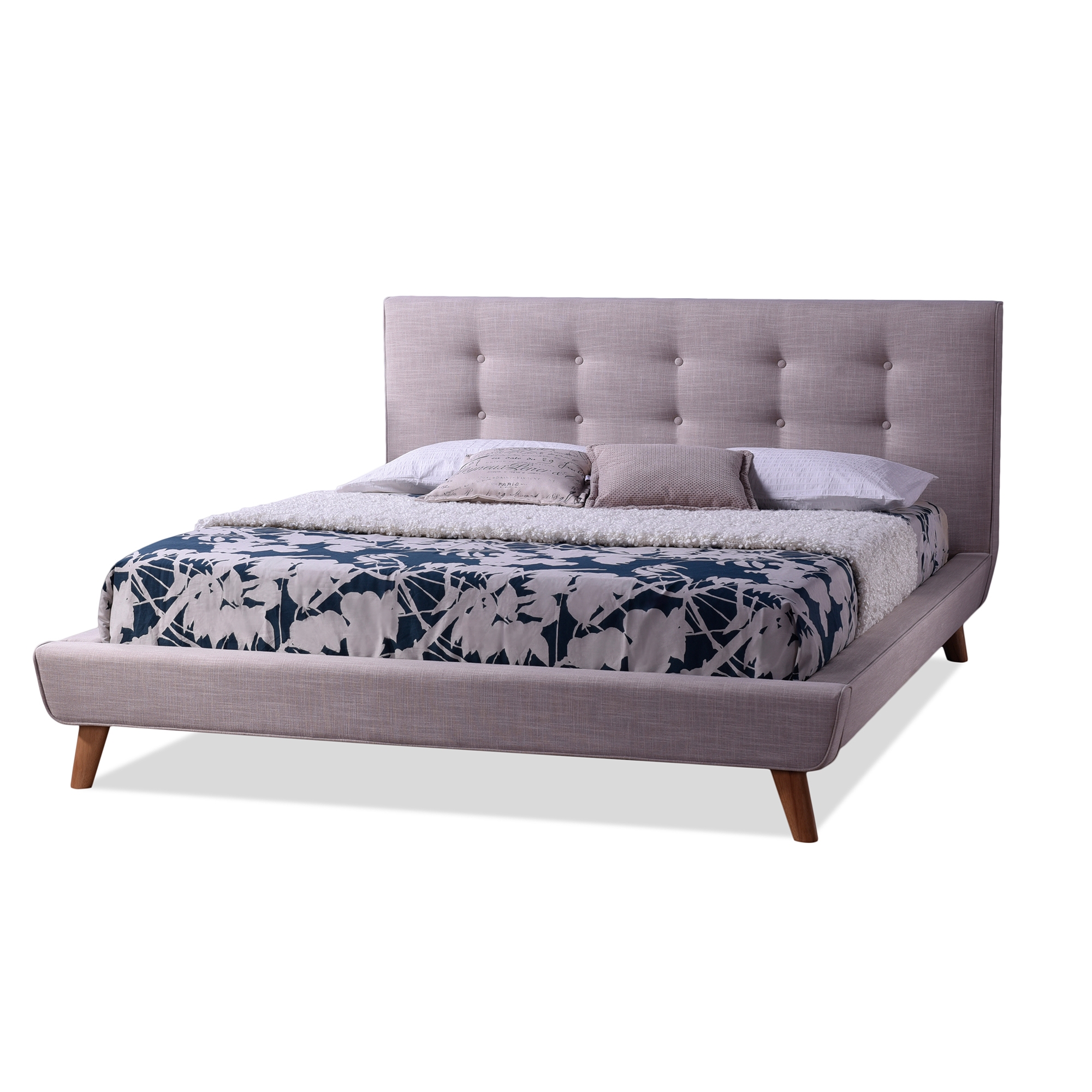 Scandinavian upholstered online bed